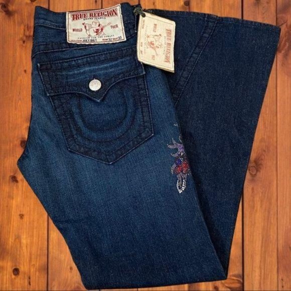 True Religion Joey Big T High Rise Wide Leg Flare - Picture 6 of 6